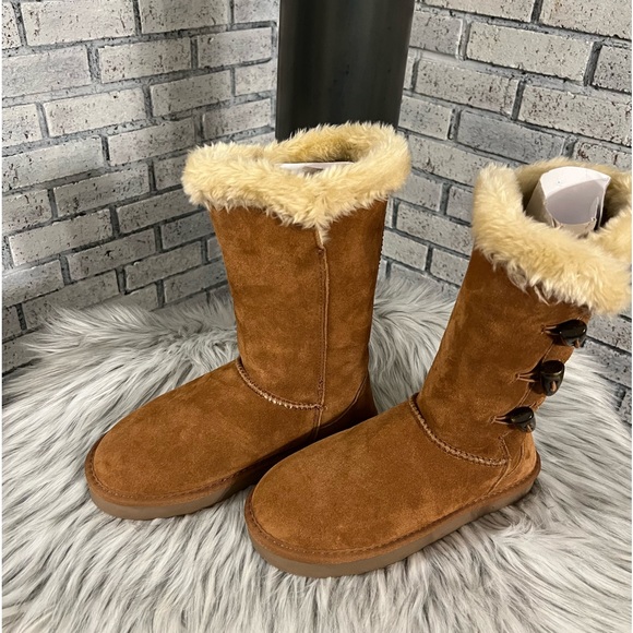 Style & Co Suede Boots With Faux-Fur Cuffs NEW - Picture 6 of 15
